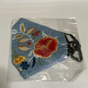Johnny Was Floral Embroidered Mask Face Cover